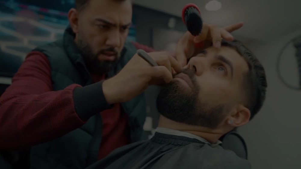 Luxury barber lounge view 2