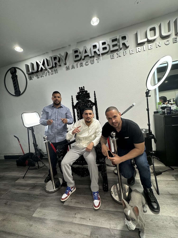Luxury barber lounge view 3